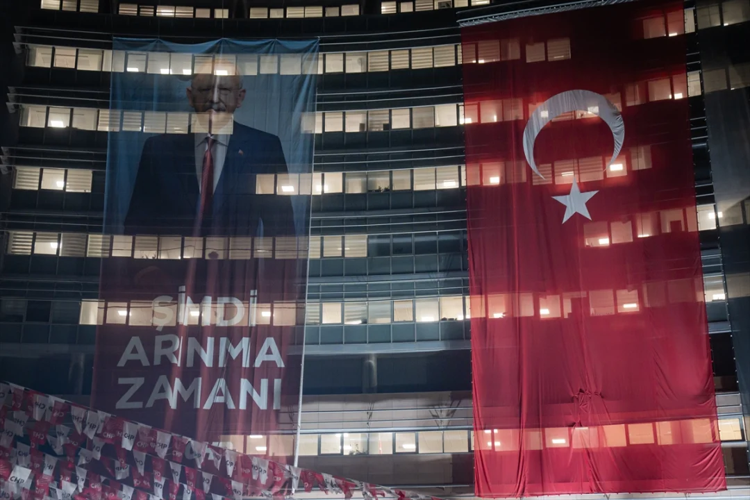 CHP Genel Merkezi'nde "Halkla Bayramlaşma" programı için hazırlıklar sürüyor