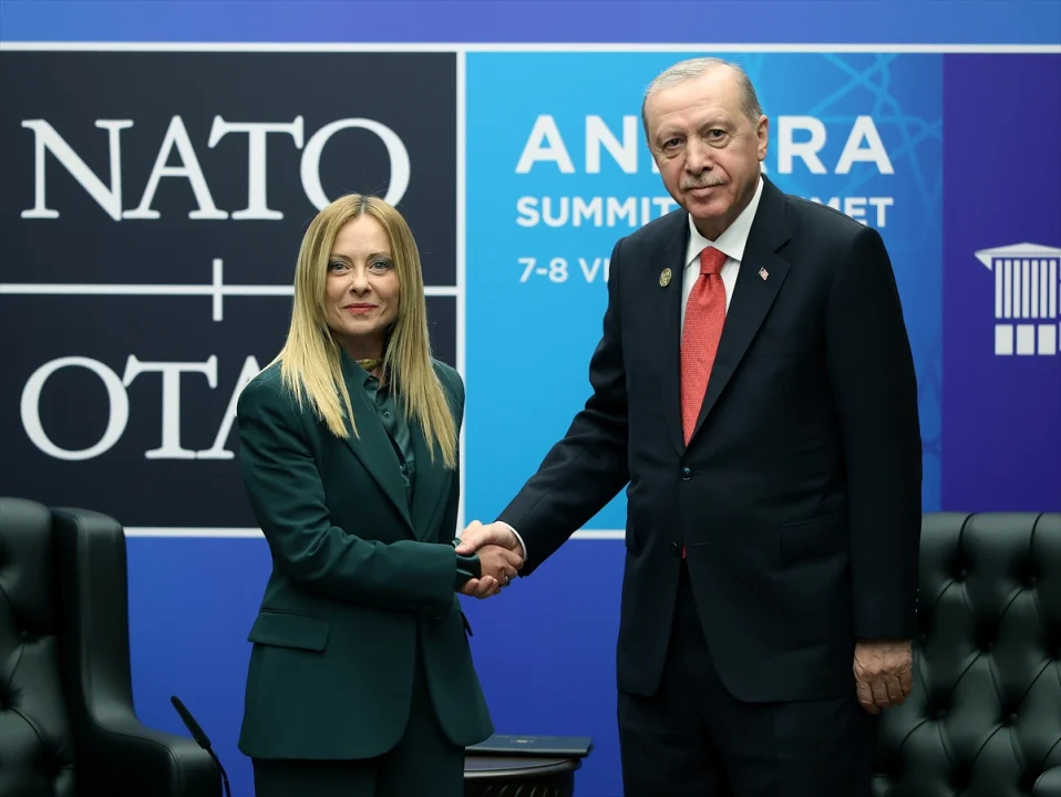 NATO ANKARA ZİRVESİ - Cumhurbaşkanı Erdoğan, İtalya Başbakanı Meloni'yi kabul etti