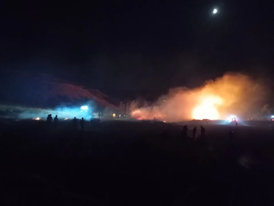 Yozgat'ta hububat ekili alanda çıkan yangında 100 dönüm alan zarar gördü