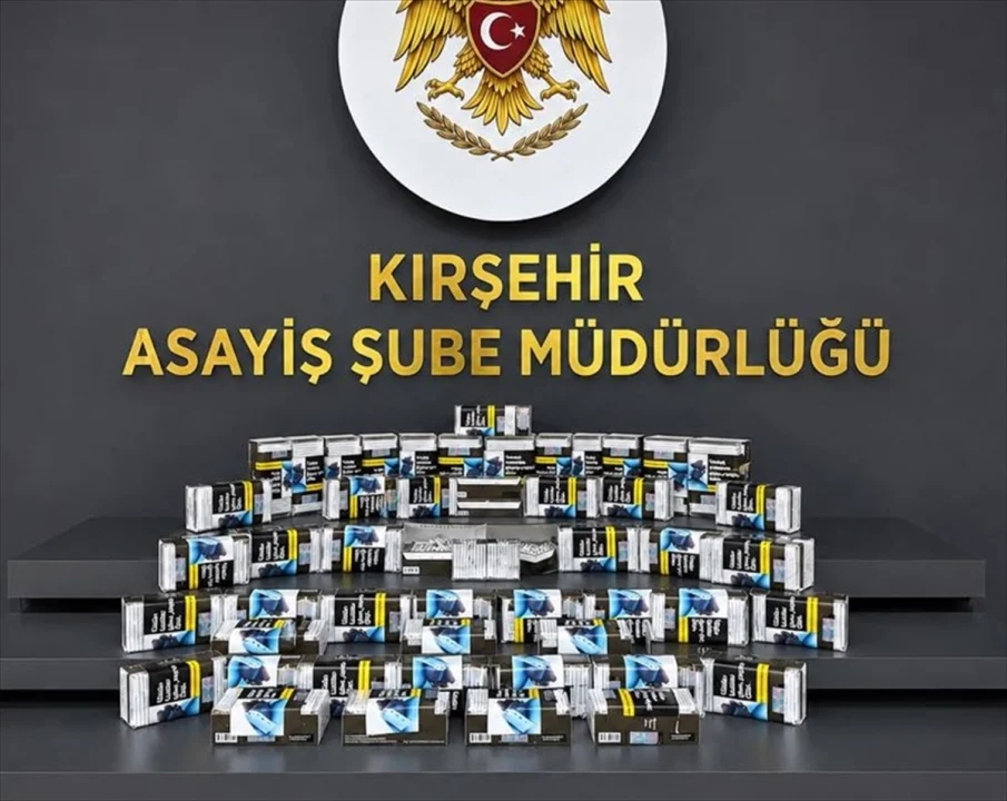 Kırşehir'de 460 paket doldurulmuş makaron ele geçirildi