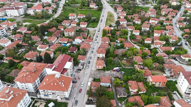 Çerkeş ilçe merkezinde trafik yoğunluğu yaşanıyor