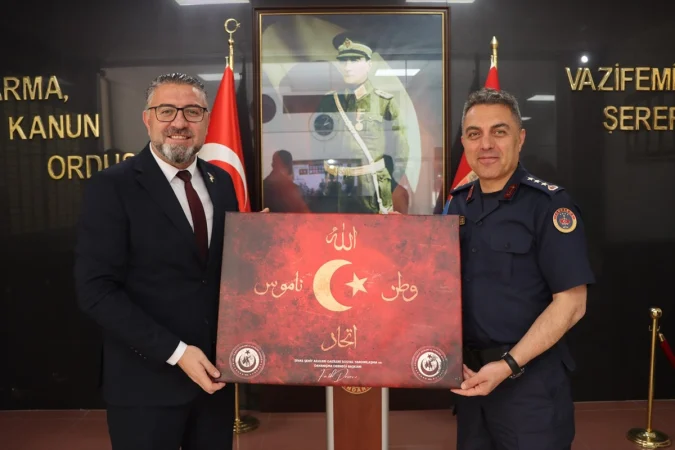 Şehit aileleri ve gazilerden Yozgat İl Jandarma Komutanlığına ziyaret