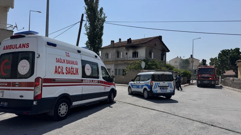 Kayseri'de bir ev yandı
