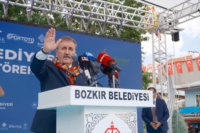 BBP Genel Başkanı Mustafa Destici, Konya'nın Bozkır ilçesinde toplu açılış törenine katıldı