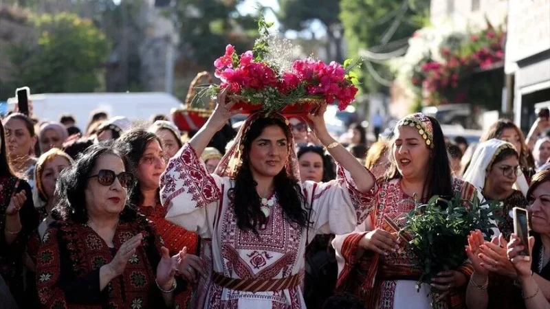 GELENEĞİN SESİ: FİLİSTİN'DE DÜĞÜNLE KÜLTÜREL MİRAS YAŞATILDI